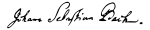 Johann Sebastian Bach aláírása