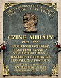 Czine Mihály emléktábla