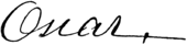 II. Oszkár aláírása