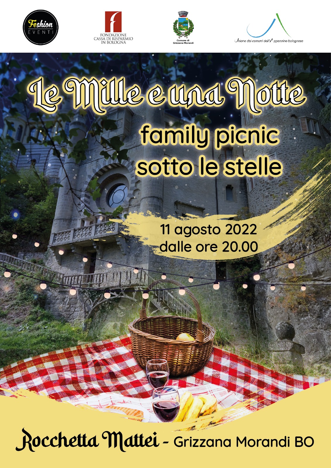 Giovedì 11 agosto 2022 nel parco della Rocchetta Mattei