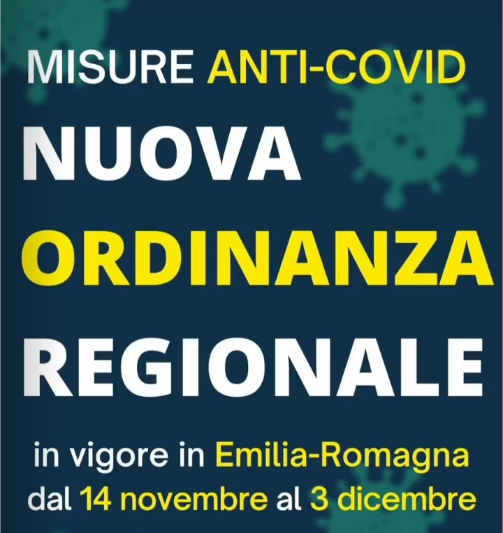 Nuova ordinanza del Presidente della Regione Emilia Romagna Stefano Bonaccini 