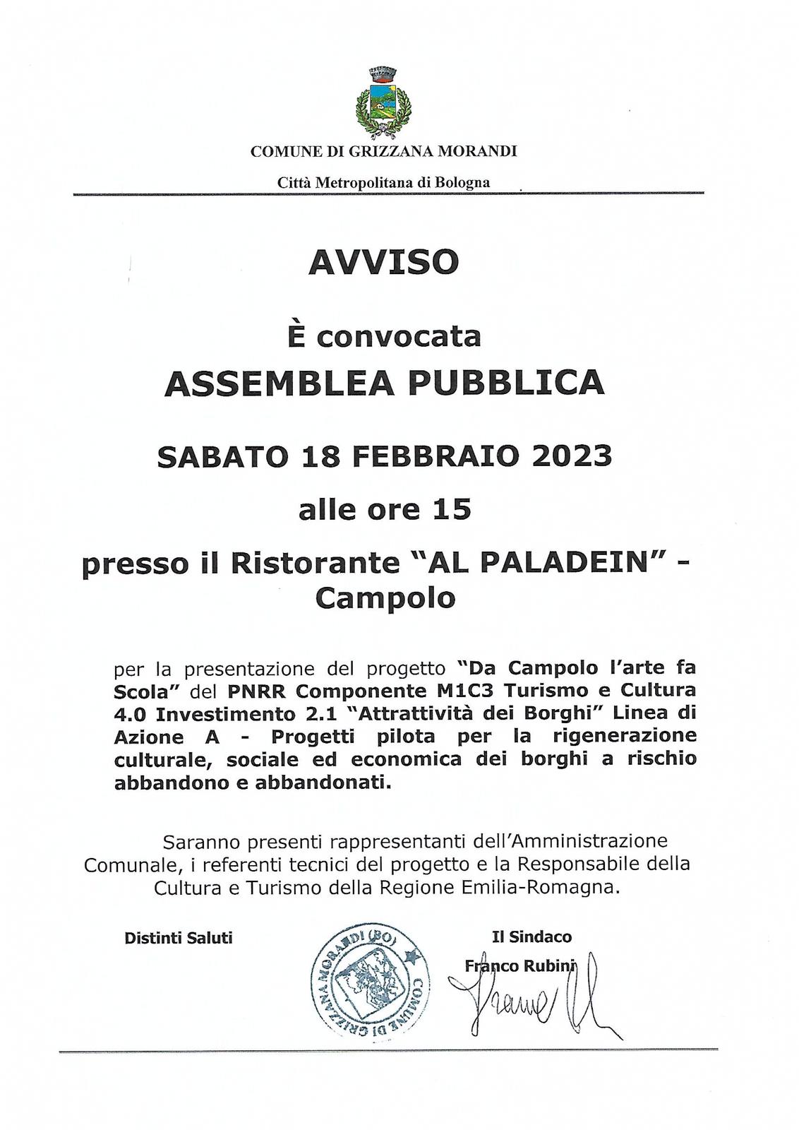 Assemblea pubblica a Campolo