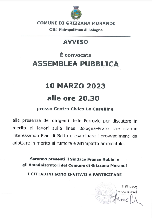 Assemblea Pubblica a Pian di Setta