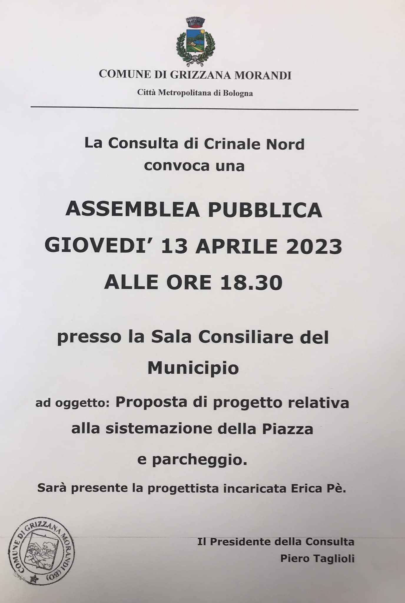 Assemblea pubblica capoluogo