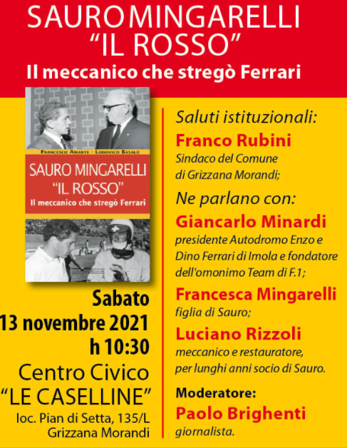 Presentazione del libro Sauro Mingarelli: il Rosso. Il meccanico che stregò Ferrari