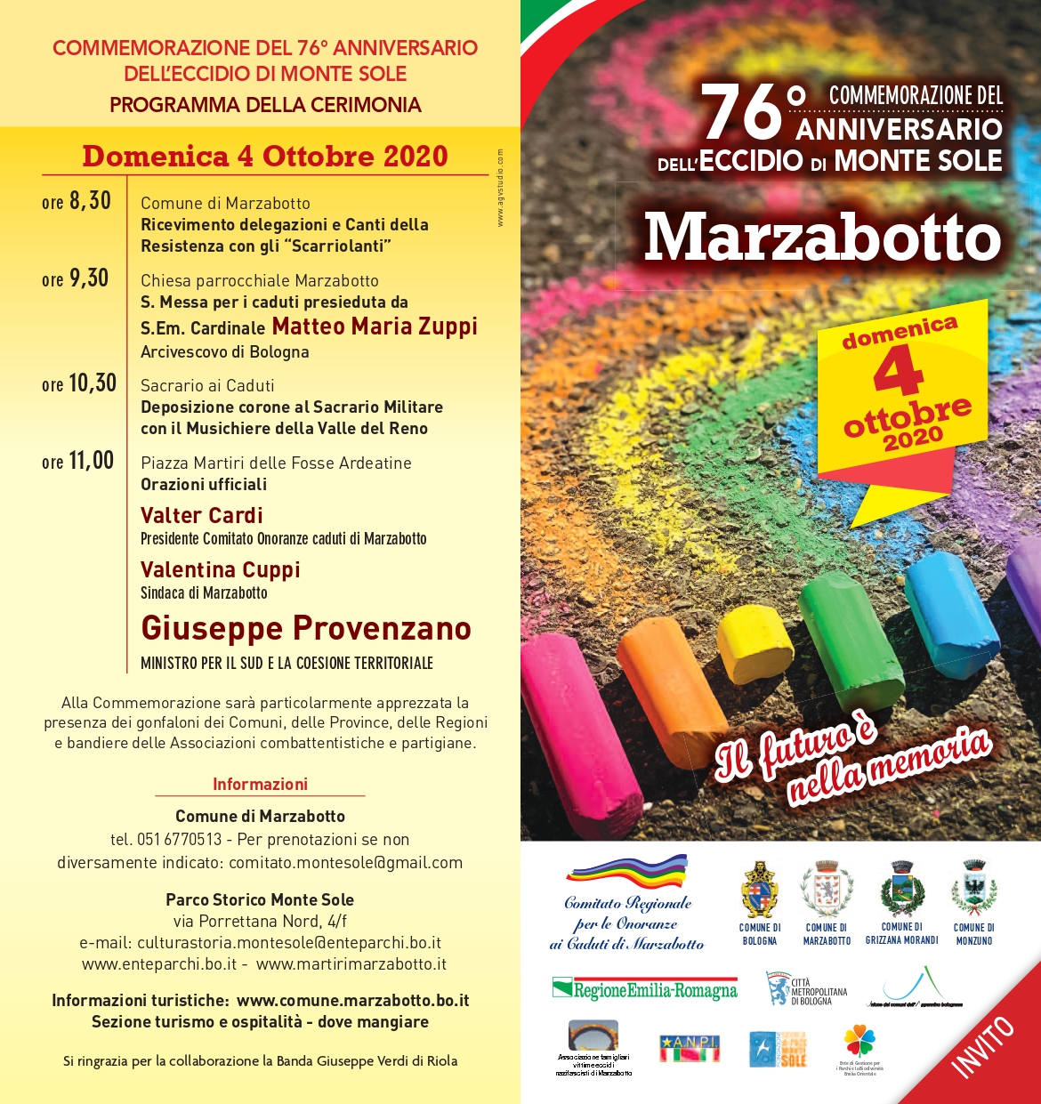 PROGRAMMA Commemorazione 76° Anniversario eccidio di Monte Sole