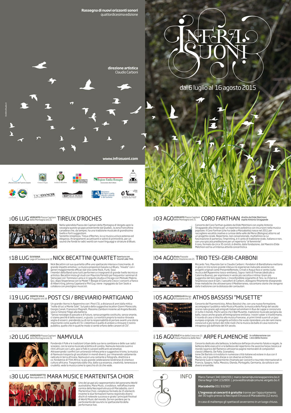 Il Programma di 'Infrasuoni' 2015