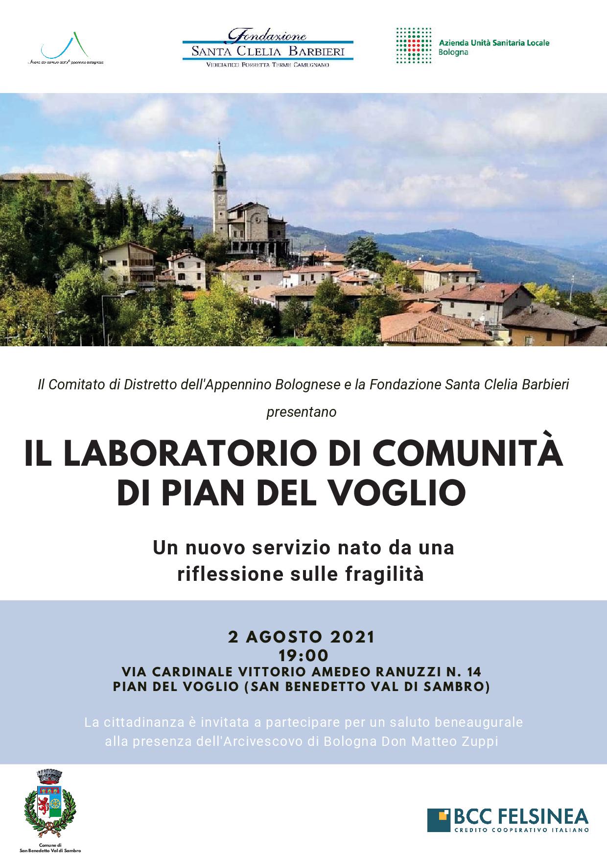 Pian del Voglio, inaugura il Laboratorio di Comunità