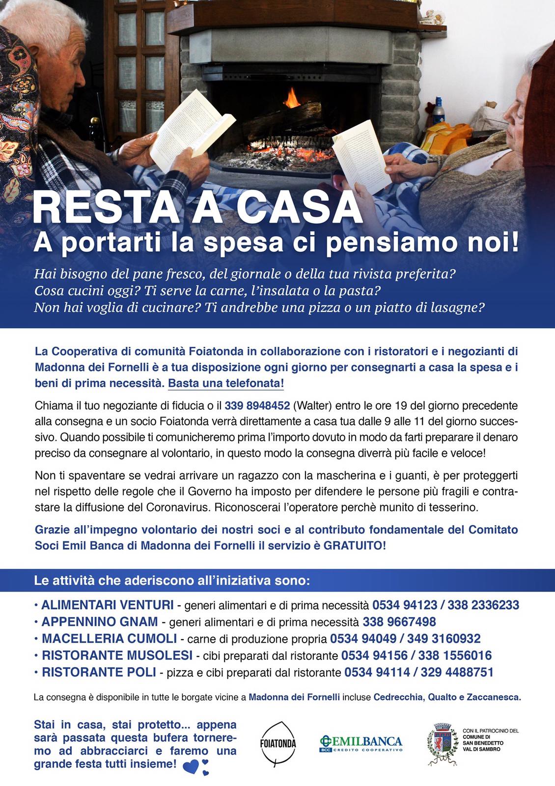 La Cooperativa Foiatonda compie due anni e festeggia portando la spesa a casa degli anziani