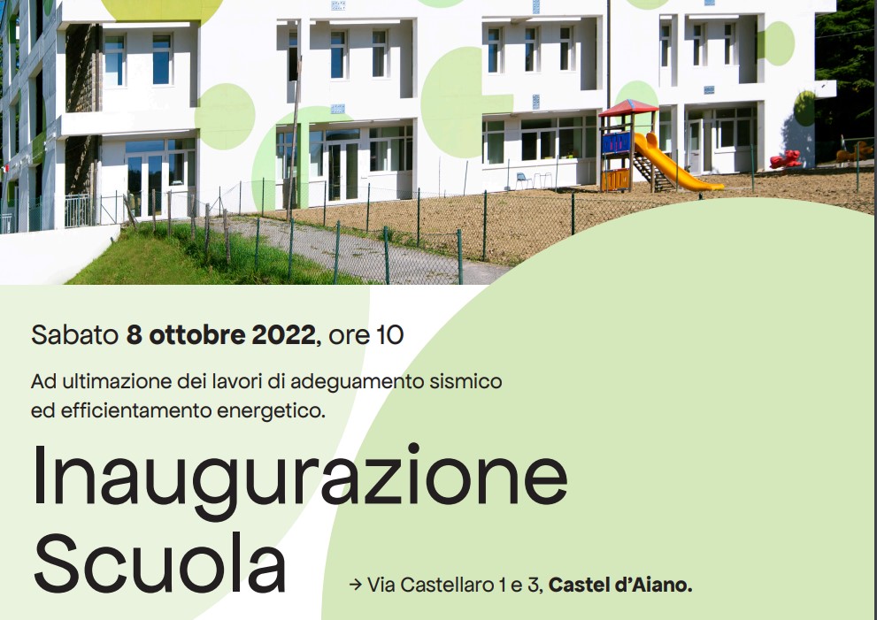 A Castel d’Aiano si inaugura la scuola completamente rinnovata