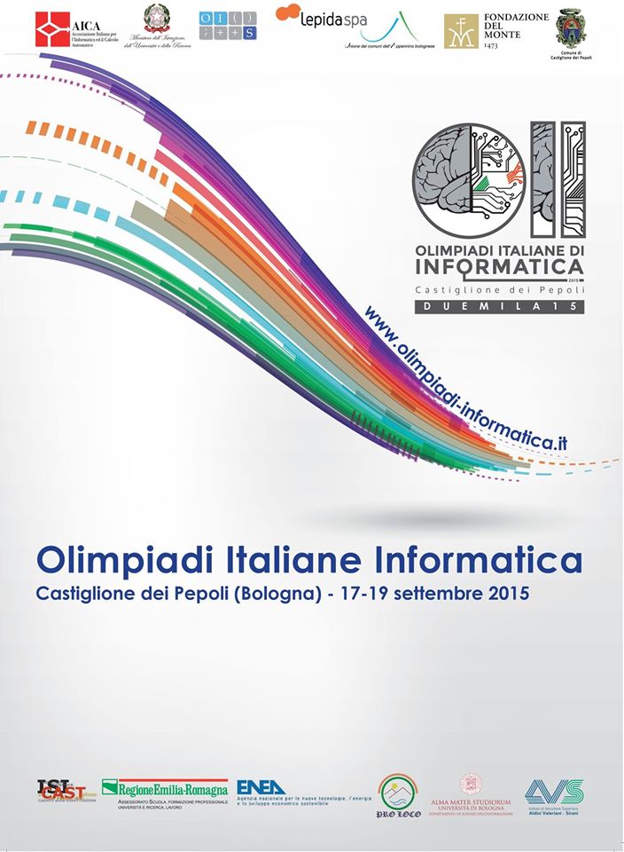 Olimpiadi italiane di informatica 2015. Dal 17 al 19 settembre a Castiglione dei Pepoli 