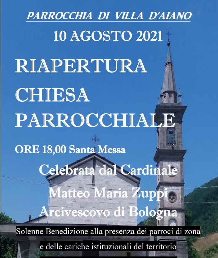 Villa d’Aiano, riapre la Chiesa parrocchiale