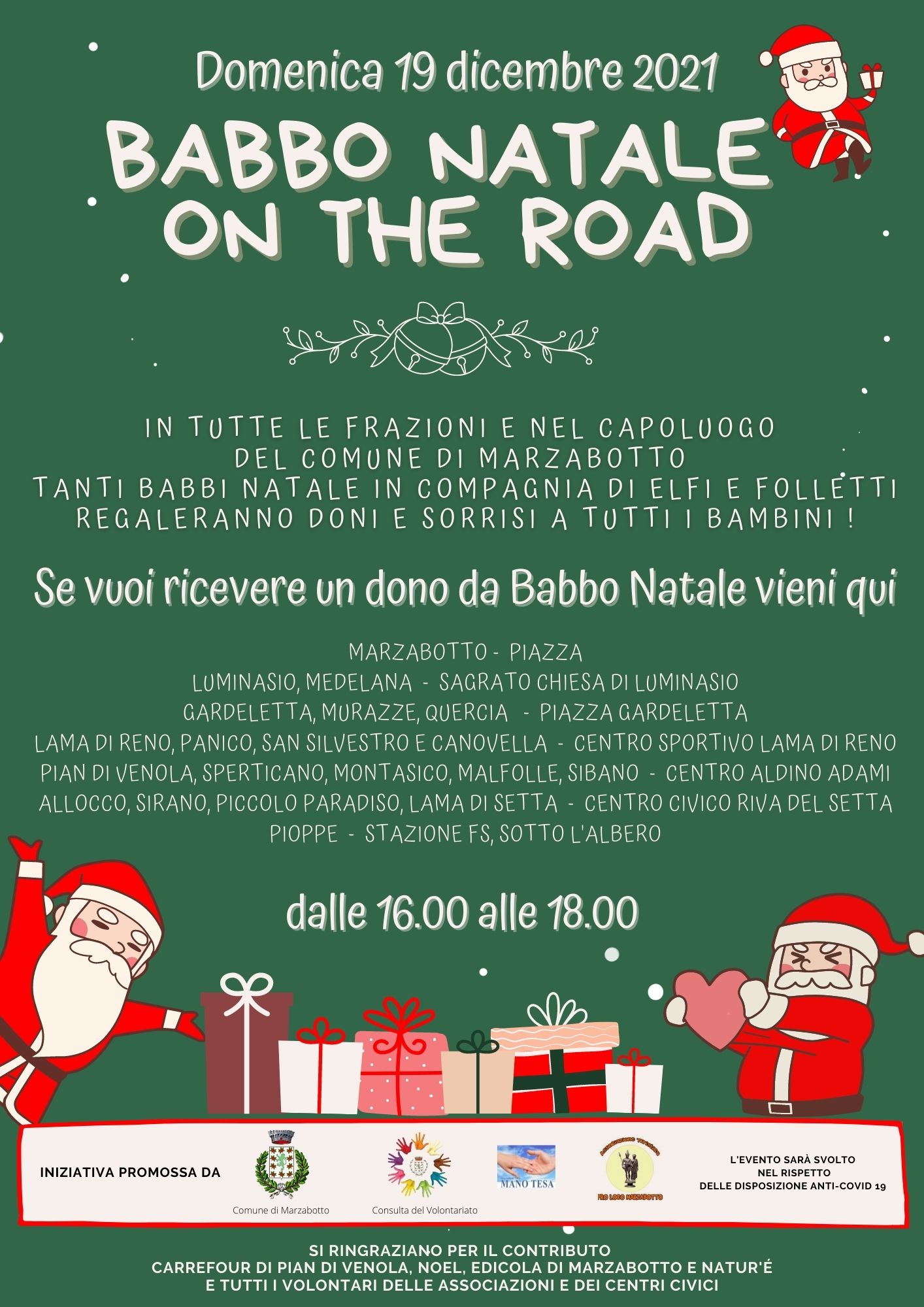 Marzabotto, Babbo Natale on the road