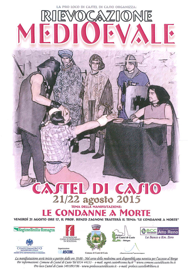 “Rievocazione medioevale” a Castel di Casio, il 21 e 22 agosto