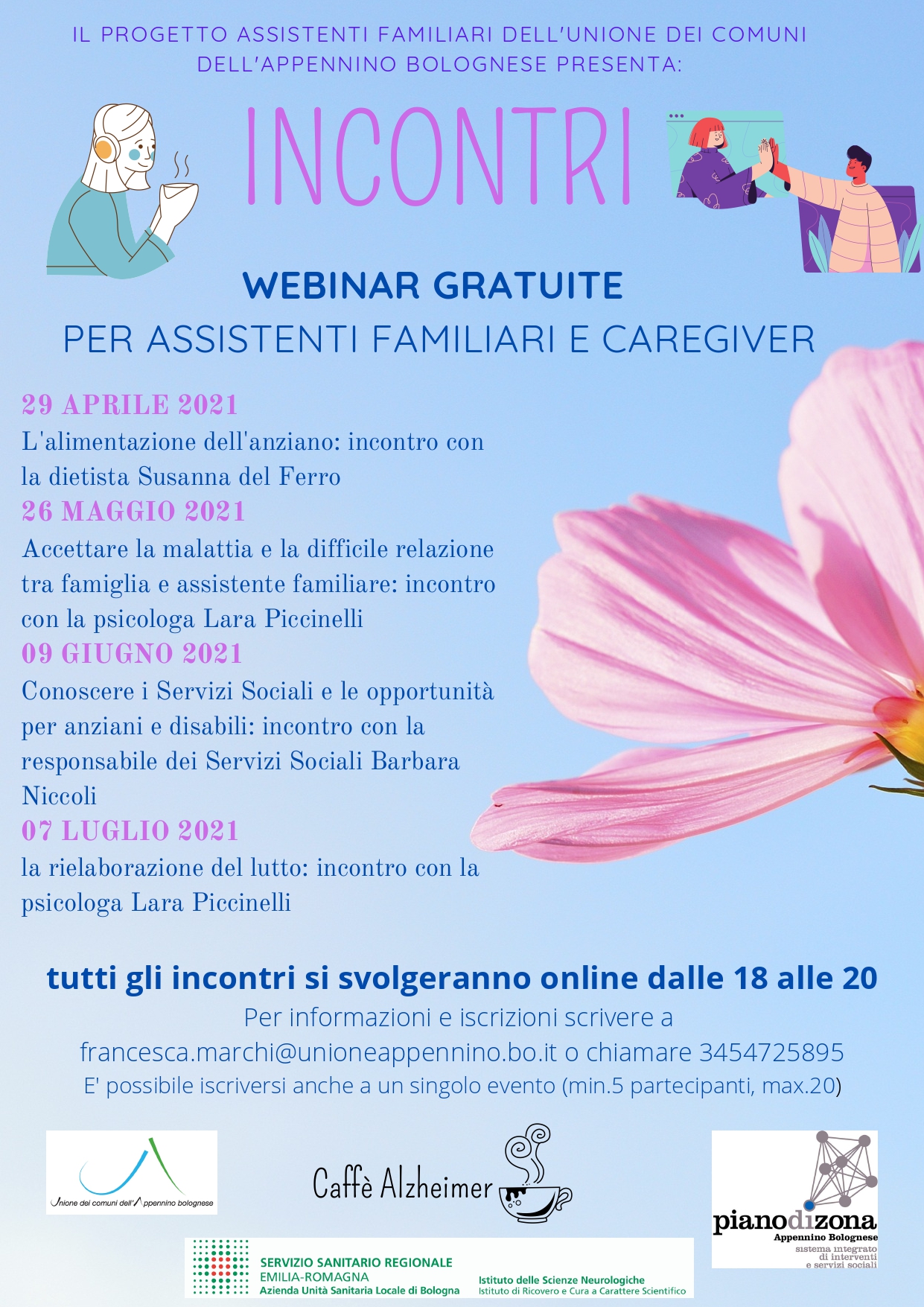 Assistenti familiari e caregiver, webinar formativi