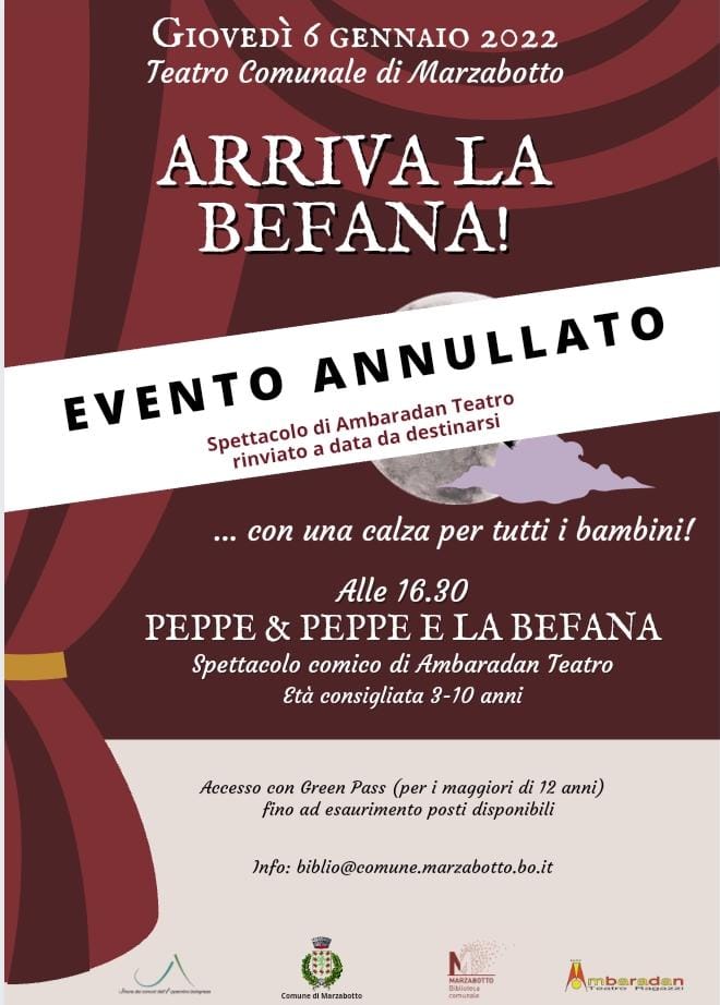 Marzabotto, l'evento della Befana è stato annullato