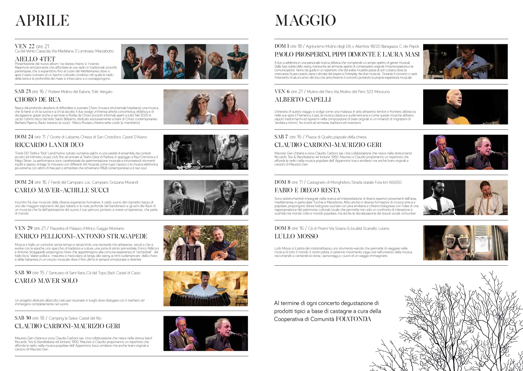 Castagne, marroni e musica