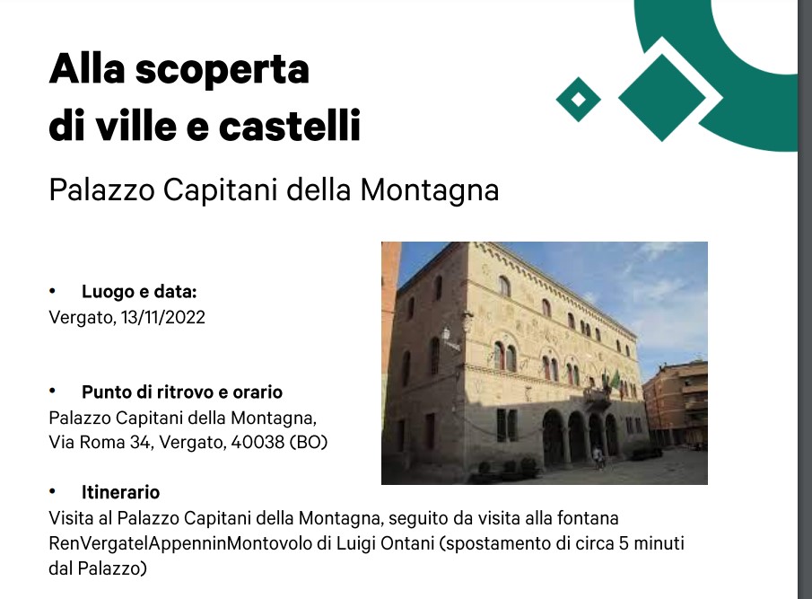 Vergato, visita a Palazzo Capitani della Montagna