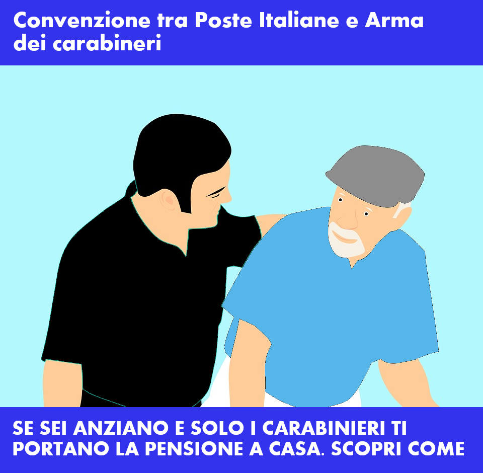 I carabinieri portano la pensione a casa degli anziani soli