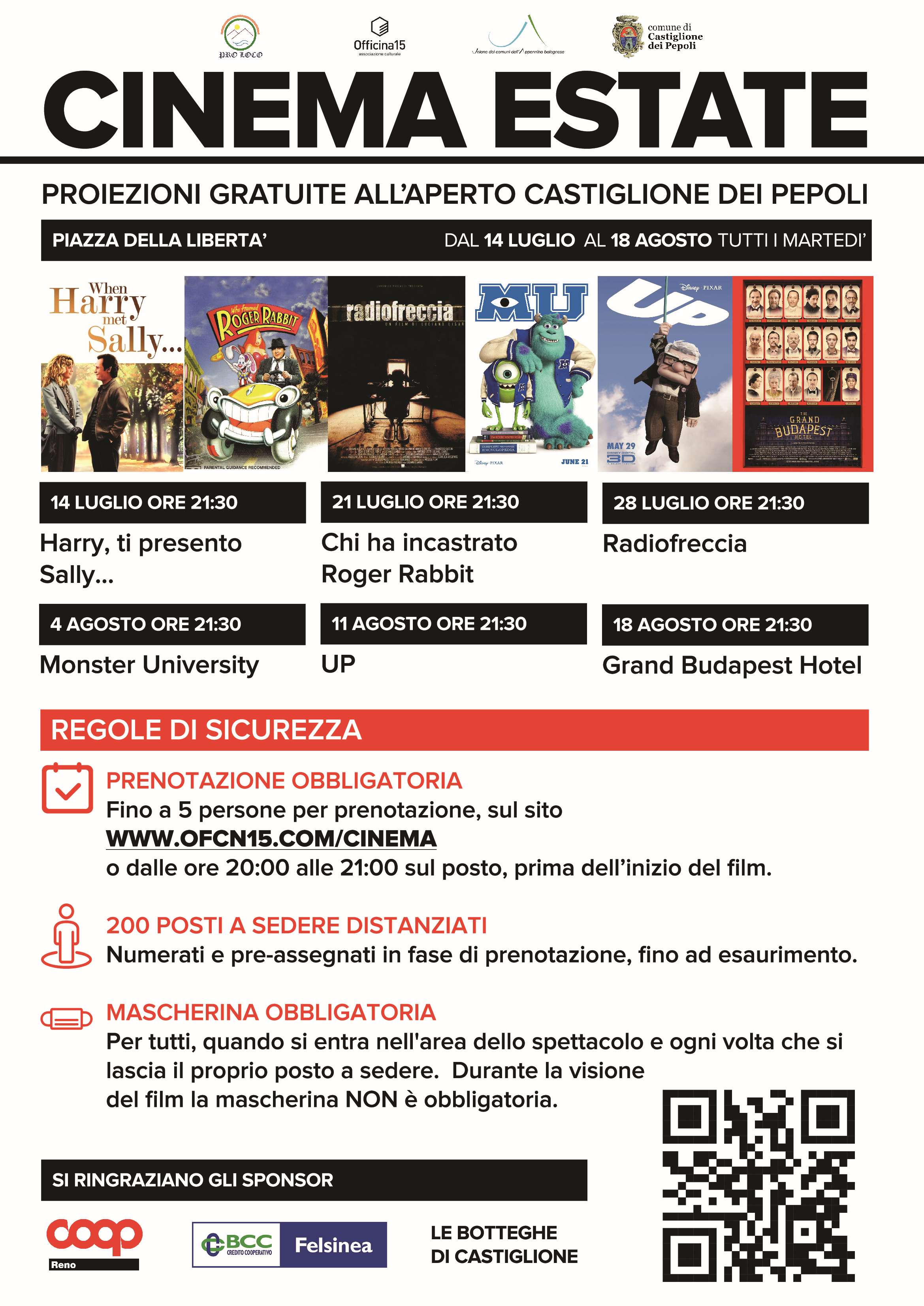 Cinema e teatro all’aperto a Castiglionese con la storia dell’Appennino e il cinema brillante