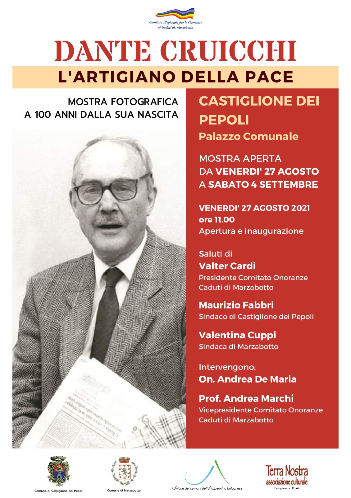 Dante Cruicchi, 100 anni dalla nascita in una mostra fotografica nella sua Castiglione