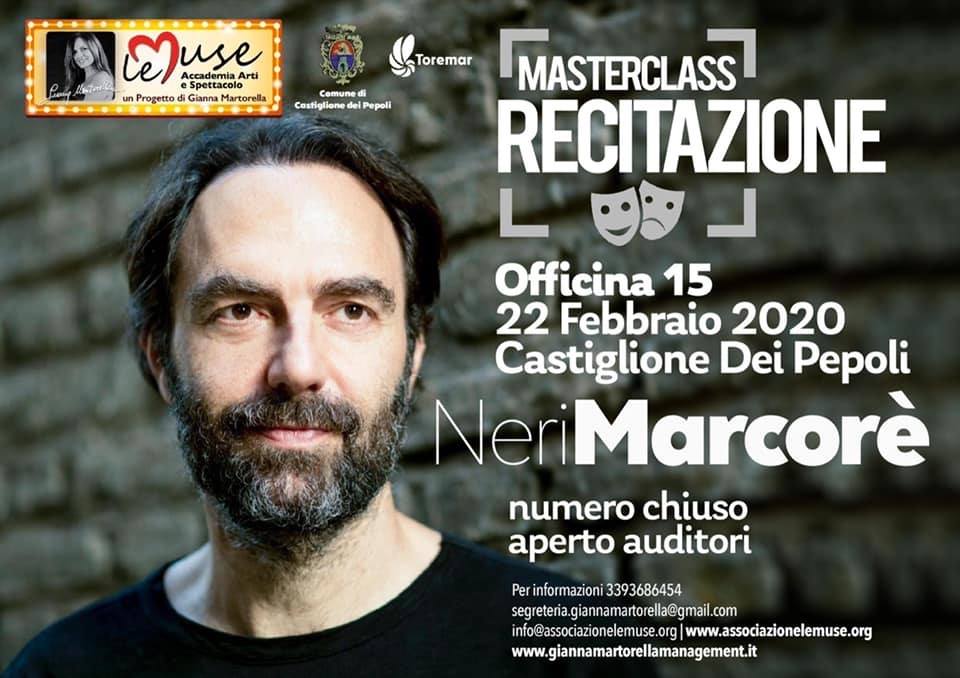  A scuola di recitazione con Neri Marcorè: ultimi posti a Castiglione per il corso del 22 febbraio