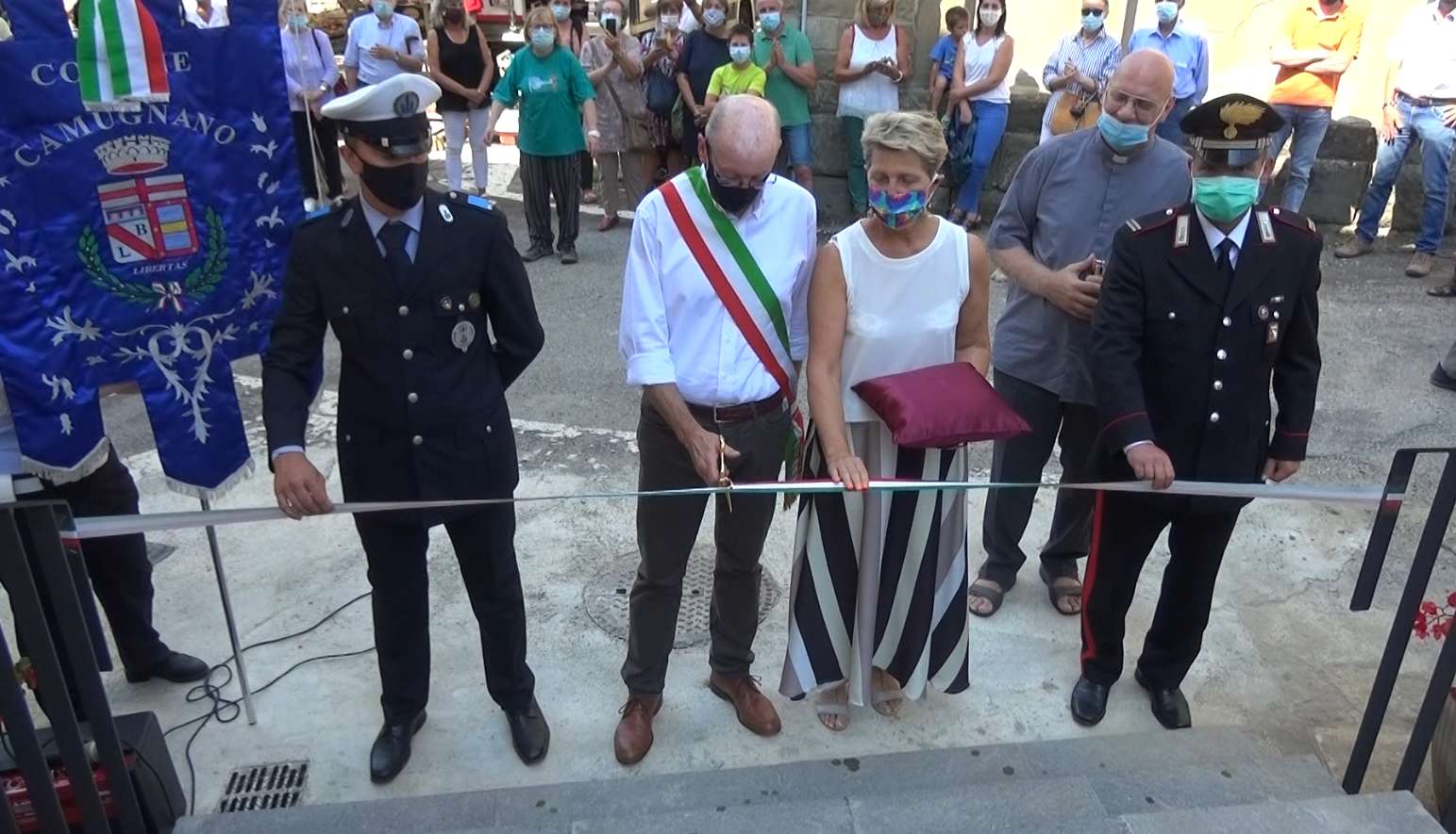 Inaugurata a Camugnano la nuova scalinata, primo tassello della riqualificazione del centro storico