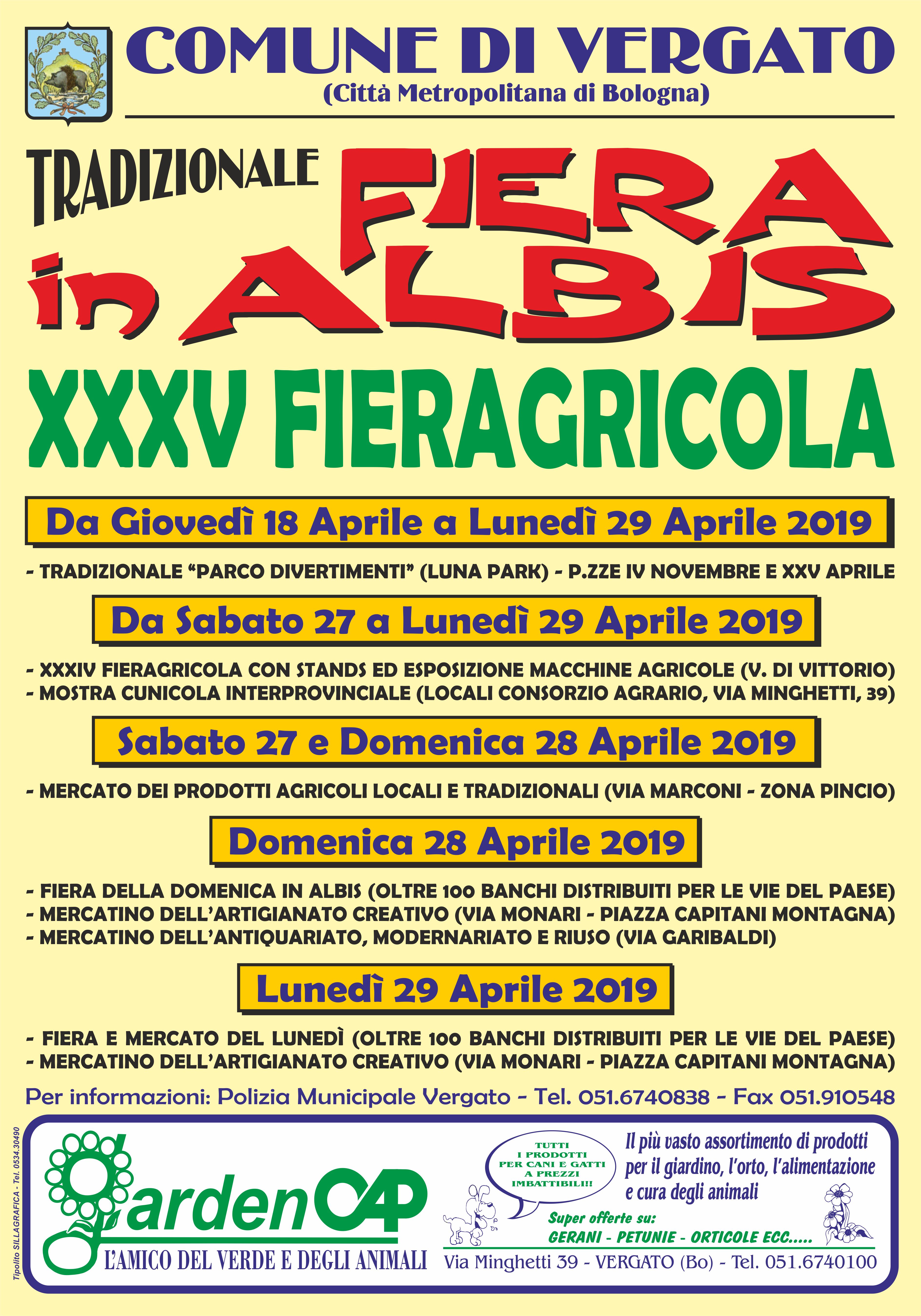 TRADIZIONALE FIERA IN ALBIS - XXXV FIERAGRICOLA