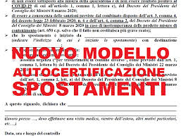 MODELLO AUTODICHIARAZIONE